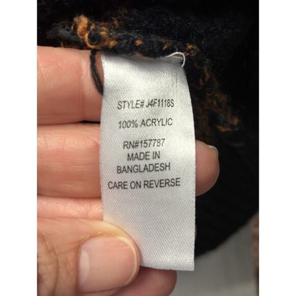 Earth Toned Striped Sweater M Full Circle Trends - Picture 3 of 6